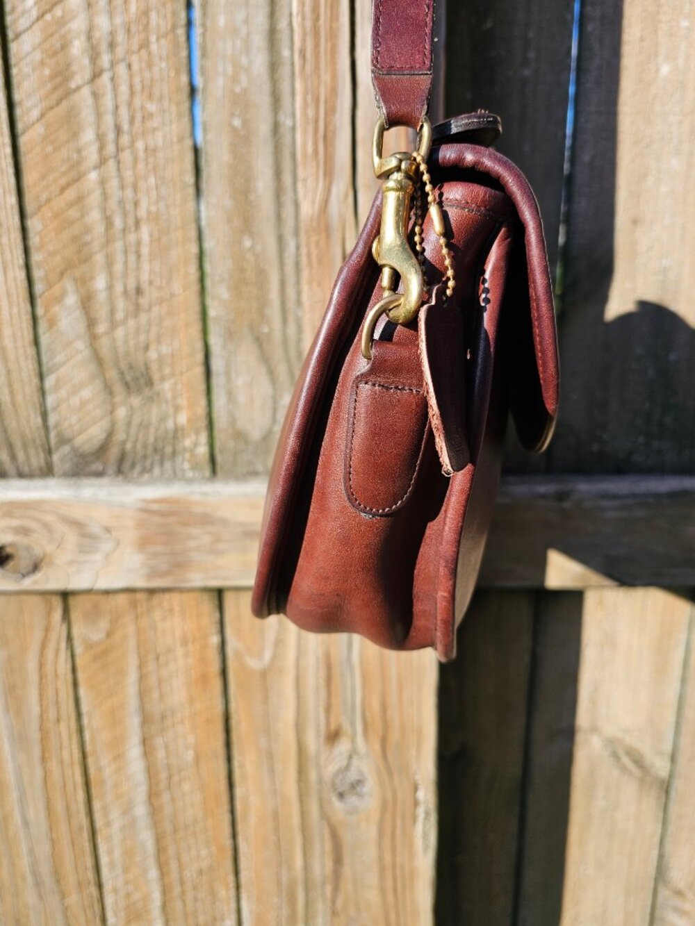 Vintage Coach Plaza Bag #9860 Mahogany Made In USA Year 1989 - Picture 6 of 13